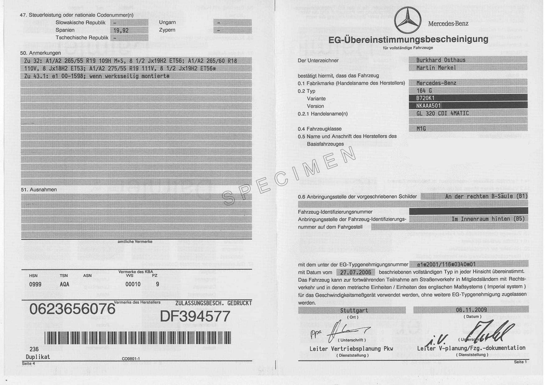 Qu’est-ce qu’un certificat de conformité Mercedes