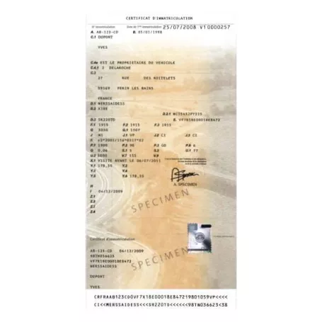 Carte grise voiture importée et son Certificat de conformité Carte grise voiture importée et son Certificat de conformité