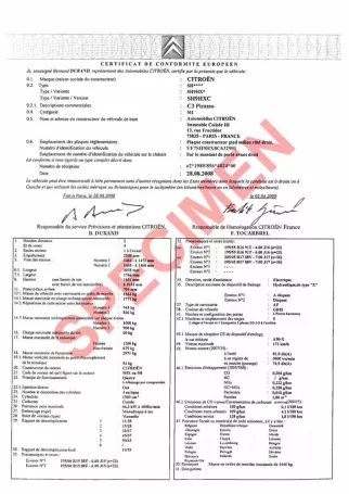 Le certificat de conformité Le certificat de conformité