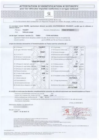 Certificat de conformité européen délivré par le constructeur Certificat de conformité européen délivré par le constructeur