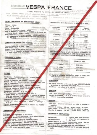 Certificat de Conformité Européen VESPA Certificat de Conformité Européen VESPA