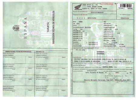 Certificat de conformité voiture Espagnole Certificat de conformité voiture Espagnole