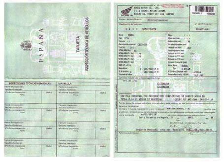 Certificat de conformité voiture Espagnole