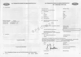 Le Certificat de Conformité ou COC Le Certificat de Conformité ou COC