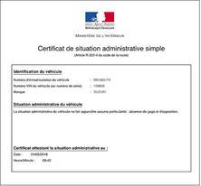 Certificat de non-gage gratuit