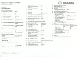 LE PRIX DU CERTIFICAT DE CONFORMITÉ EUROPÉEN MAZDA EST À 200 €