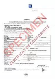 Le prix du certificat de conformité européen Opel est à 175 € Le prix du certificat de conformité européen Opel est à 175 €