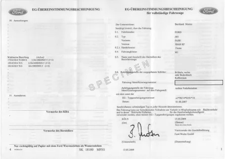 Qu’est-ce qu’un certificat de conformité Ford Qu’est-ce qu’un certificat de conformité Ford