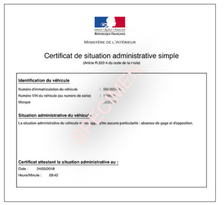 Qu’est-ce qu’un certificat de non-gage ?