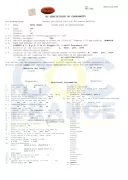 Certificat de conformité Guzzi