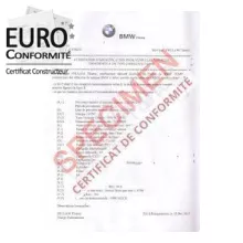Certificat de conformité électronique Bmw (e-CoC Bmw)